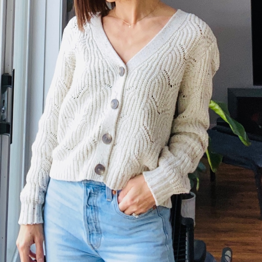 Old Navy pointelle knit cardigan